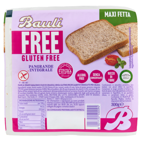 Przejdź do produktu Chleb pełnoziarnisty bezglutenowy 300g - Bauli