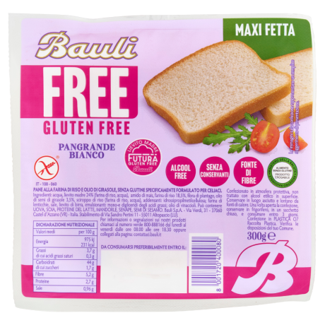 Przejdź do produktu Chleb jasny bezglutenowy 300g - Bauli