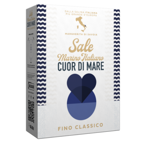 Przejdź do produktu Sól morska drobnoziarnista Sale fino 1kg - Cuor di Mare