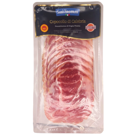 Przejdź do produktu Capocollo di Calabria DOP w plastrach 80g - San Vincenzo