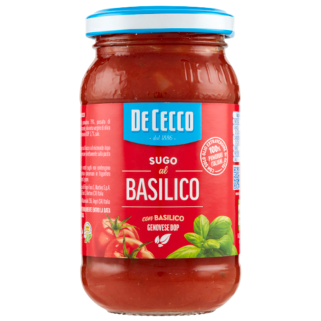 Przejdź do produktu Sugo Al Basilico 200 g - De Cecco