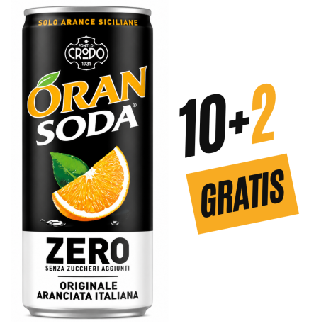 Przejdź do produktu Napój gazowany Oran Soda Zero w puszce 330ml - Fondi Di Crodo 10 + 2