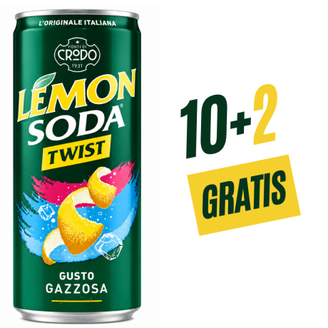 Przejdź do produktu Napój gazowany bez cukru Twist 330ml - Lemon Soda 10 + 2