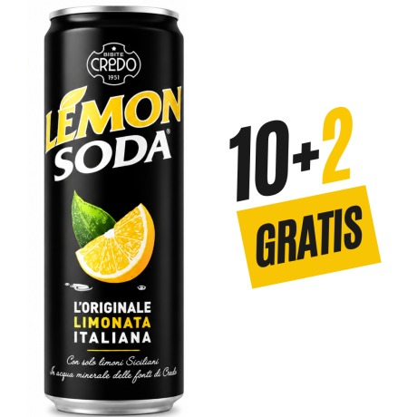Przejdź do produktu Napój gazowany o smaku cytryny Lemon Soda 330ml - Fondi Di Crodo 10 + 2