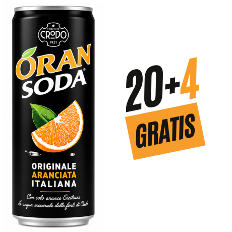 Przejdź do produktu Napój gazowany Oran Soda 330ml - Fondi Di Crodo 20 + 4
