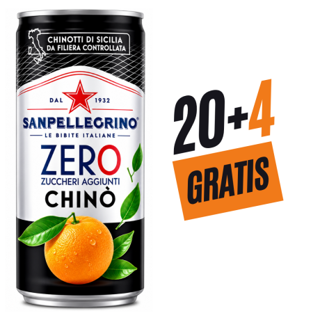 Przejdź do produktu Napój gazowany Chinò Zero 330ml - San Pellegrino 20 + 4