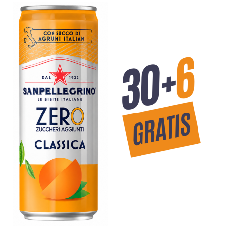 Przejdź do produktu Napój gazowany Aranciata Zero 330ml - San Pellegrino 30 + 6