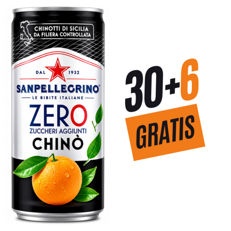 Przejdź do produktu Napój gazowany Chinò Zero 330ml - San Pellegrino 30 + 6