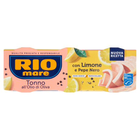Przejdź do produktu Tuńczyk w oliwie z cytryną i czarnym pieprzem 3x65g - Rio Mare