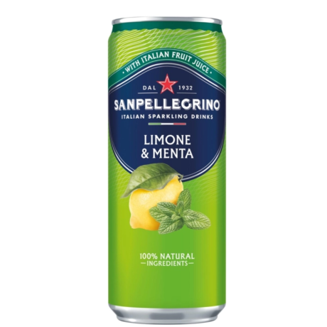 Przejdź do produktu Napój gazowany Limone&Menta 330ml - San Pellegrino