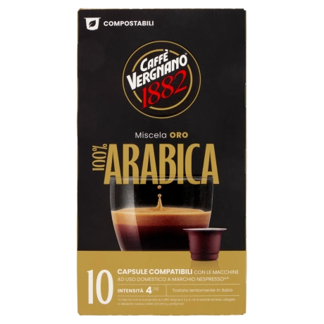 Przejdź do produktu Kawa w kaspułkach 100% Arabica Miscela ORO Nespresso 10szt 5,25g - Caffe Vergnano