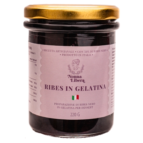 Przejdź do produktu Porzeczka prażona w żelu frużelina Ribes in gelatina 220g - Nonna Libera