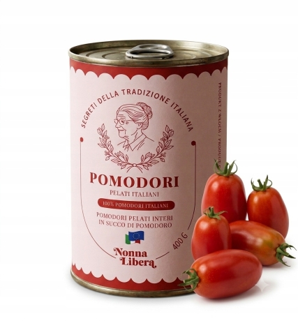 Przejdź do produktu Pomidory obrane Pomodori Pelati Italiani 400g - Nonna Libera