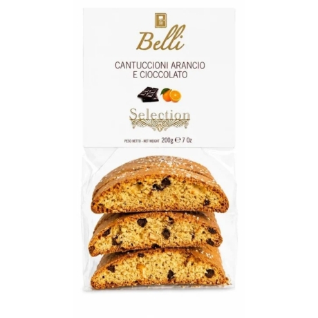 Przejdź do produktu Ciasteczka Cantuccioni Cioccolato e Arancia Selection 200g - Belli
