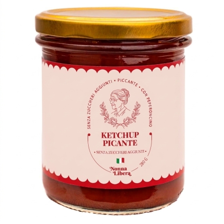 Przejdź do produktu Ketchup pikantny bez cukru Senza Zuccheri Piccante 280g - Nonna Libera