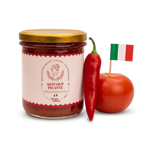 Przejdź do produktu Ketchup pikantny bez cukru Senza Zuccheri Piccante 280g - Nonna Libera