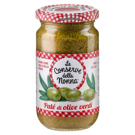 Przejdź do produktu Włoska Tapenada z Zielonych Oliwek pasta 190 g Conserve Della Nonna